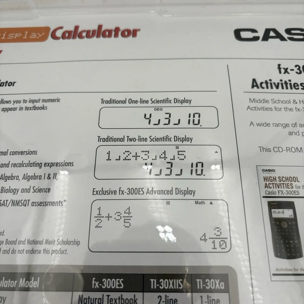 Casio's‎ Makes Math Easy fx-300ES Scientific Calculator